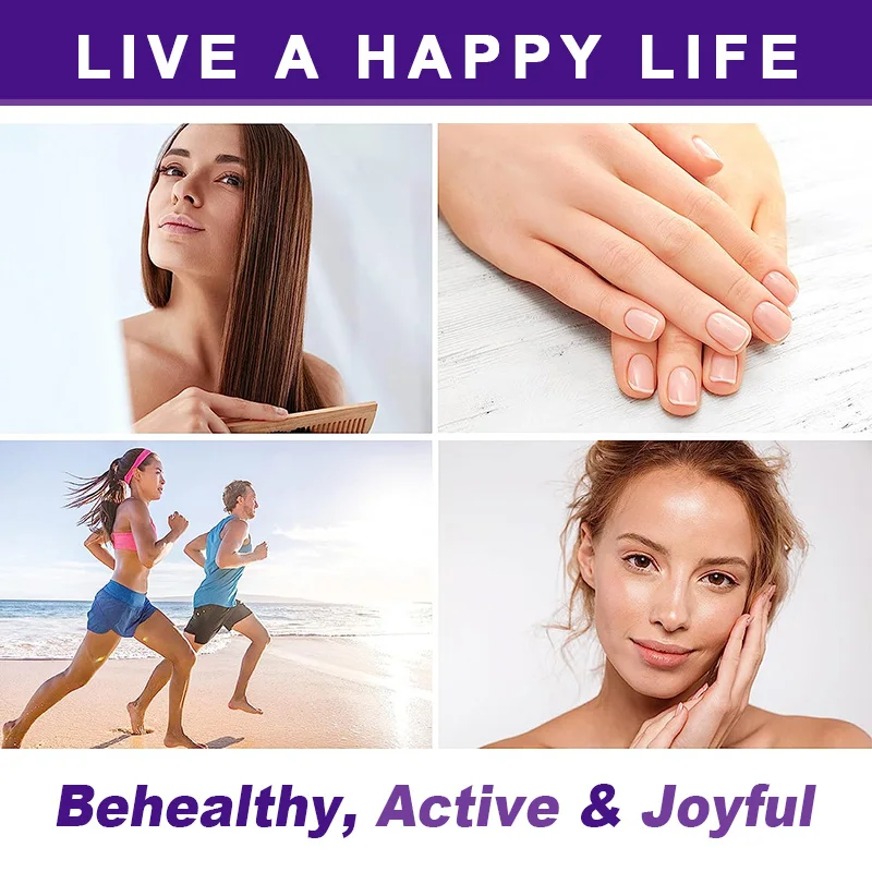 Biotin & Collagen Supplement Nails,Shiny Hair, Skin,Vegetarian Capsules Beauty Health