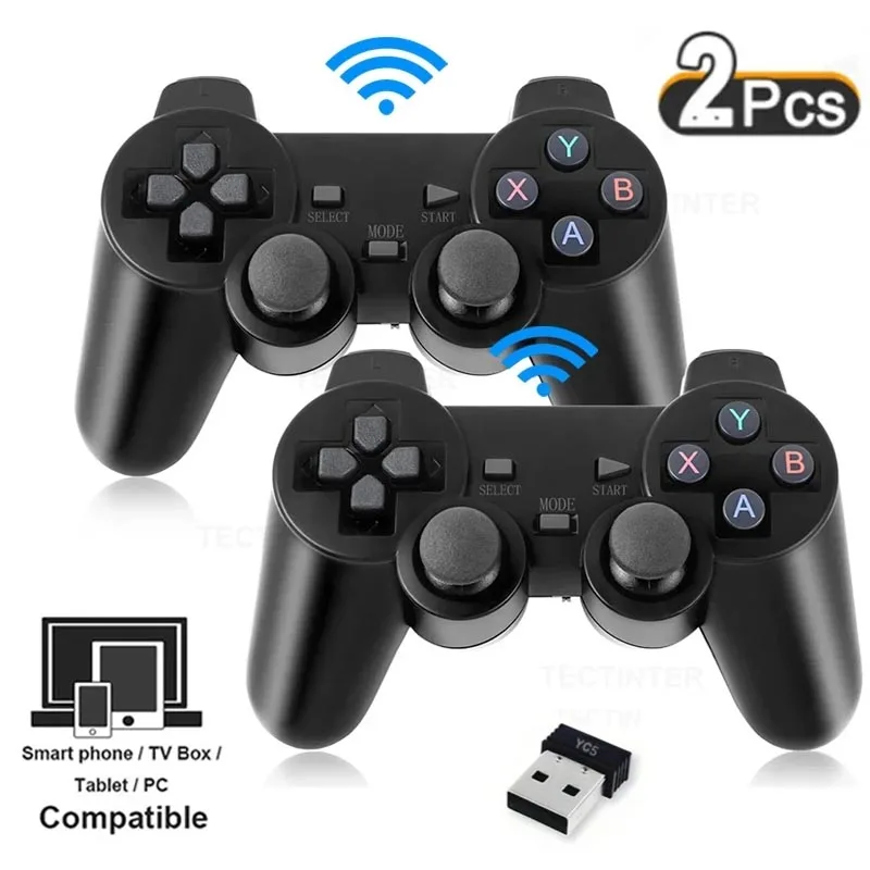 2 PCS 2.4GHz Wireless Gamepad - No - Delay Game Controller USB Joystick for PC, Android TV, and PC BOX, GAME BOX Control