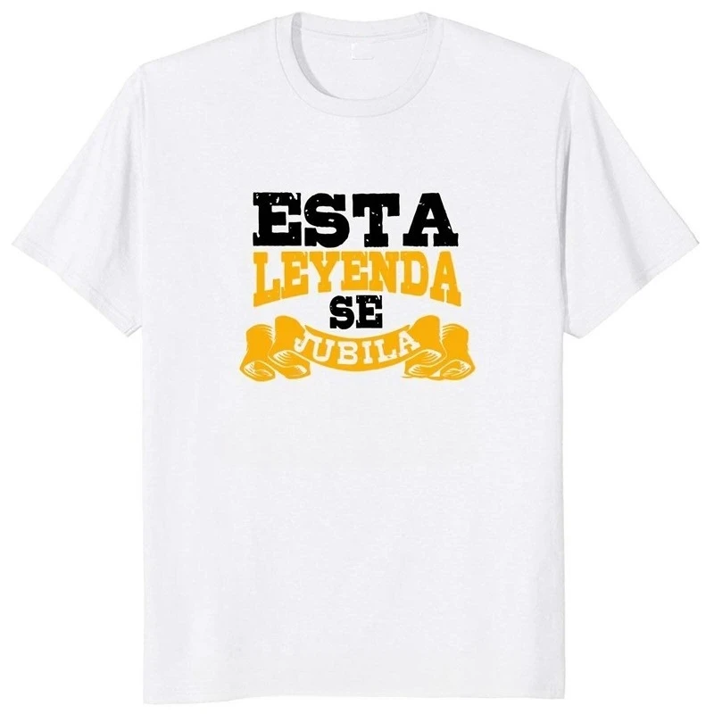 A Retro-style T-shirt for Retired Women Printed with Spanish Text Perfect As A Gift for A Retired Father 2026 Summer Streetwear