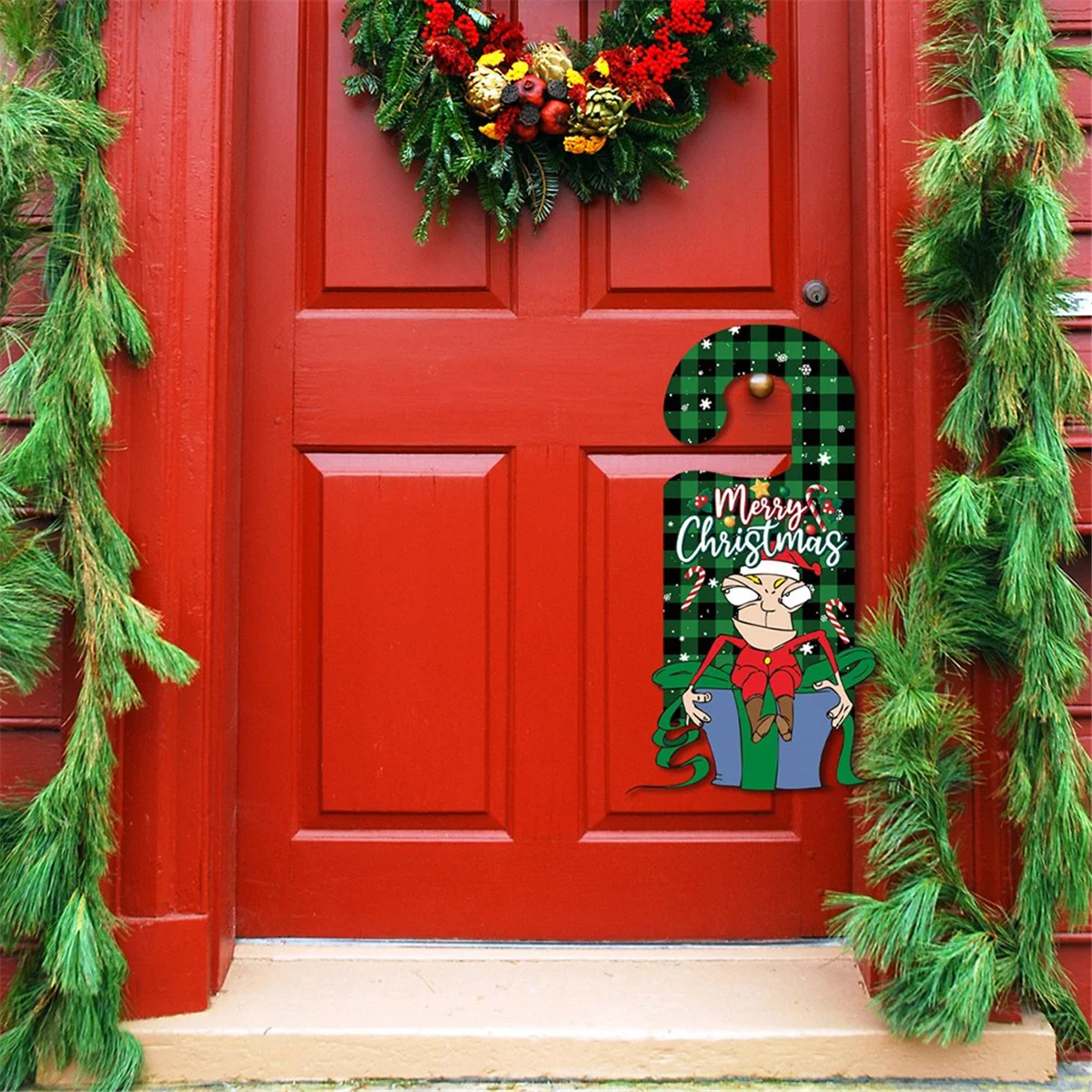 Décoration de cintre de poignée de porte de Noël, ornement de Noël, pendentif de poignée de porte, signe, 6 pièces