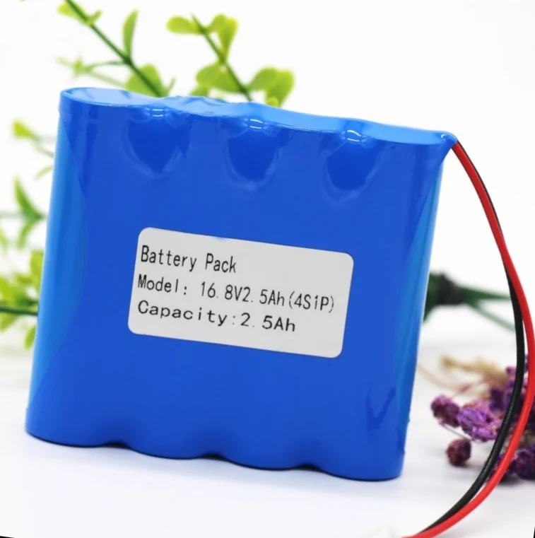 14.8 فولت/16.8 فولت 2500 مللي أمبير 4S1P 18650 بطارية ليثيوم مع 5A BMS بطارية ليثيوم أيون قابلة للشحن ل RC الطائرة بدون طيار/مصباح يدوي/كاميرا
