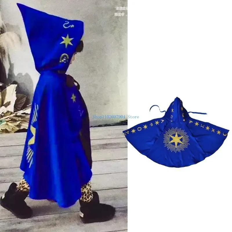 N7YF Kinder Kapuzenumhang Halloween Hexenumhang für Jungen Mädchen Halloween Hexenkostüme