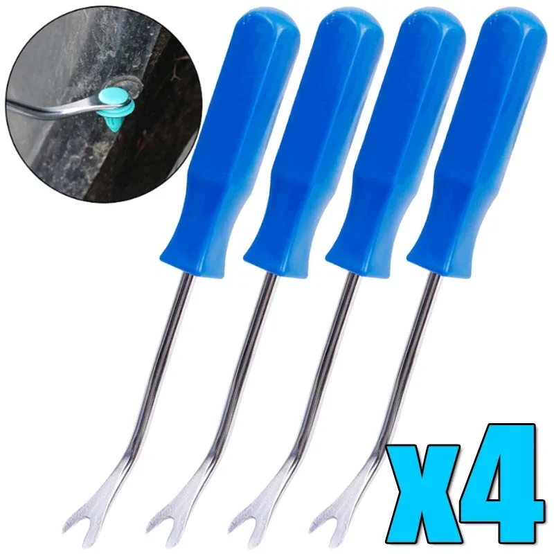 

1-4pcs Car Door Trim Remove Pry Panel Repair Plier Tool Clip Screwdriver Nail Puller Quick Upholstery Fastener Car Remover Tool