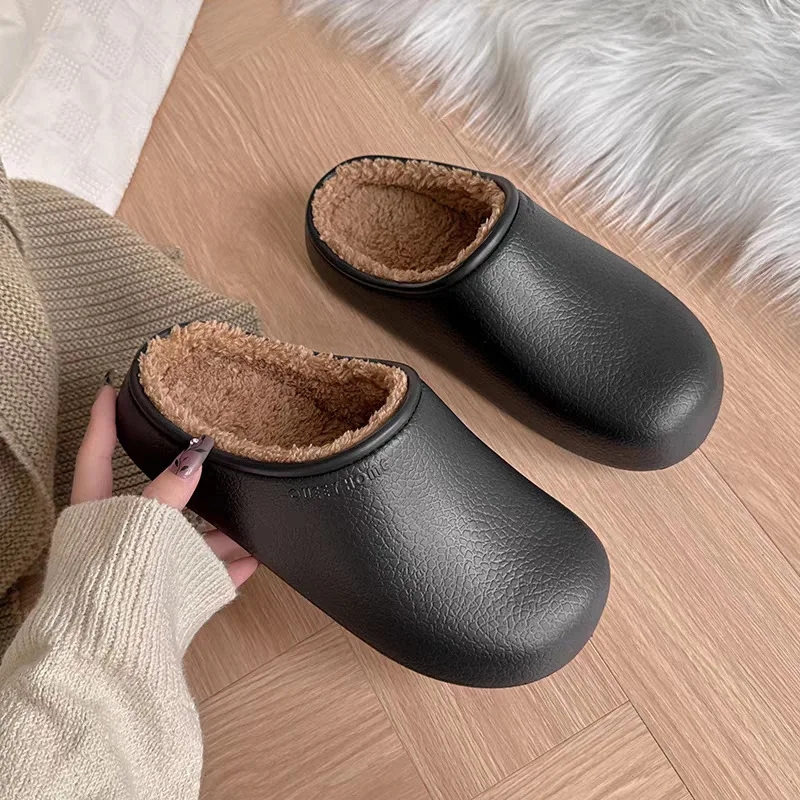 

Women Winter Slippers Indoor Outdoor Non-slip Shoes Plush Living Room Shoes Slippers Woman Furry Warm Home Slippers House Shoes