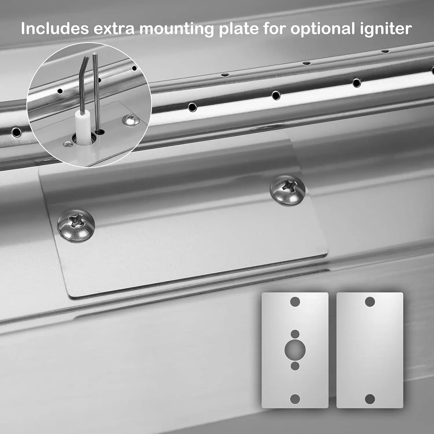 Outdoor DIY Fire Table Gas Fire Pit Insert, Rectangle, 304 Stainless Steel, Max 185,000 BTU view 3