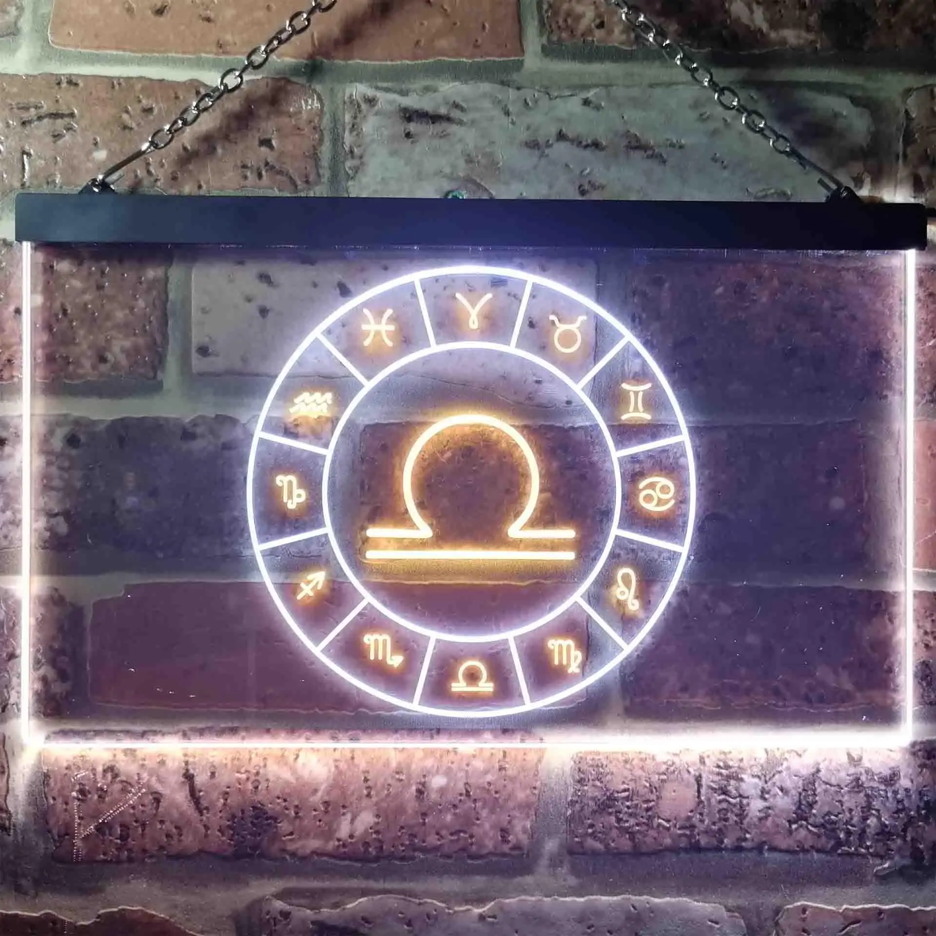 Libra Astrology Zodiac Dual Color Led Neon Sign st6-i3320