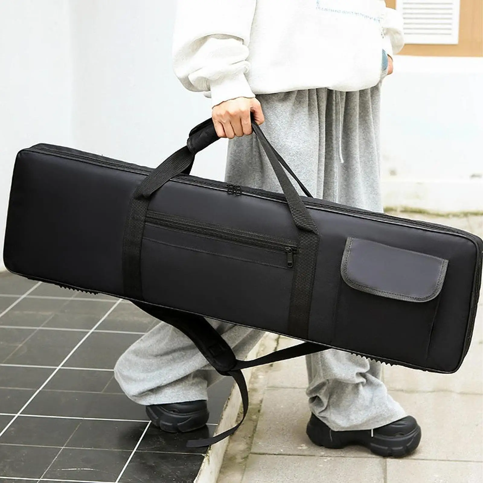 88Key Keyboard Piano Gig Bag Padded Oxford Cloth Anti Shock Waterproof Electric Piano Case for School Tour Concert Music Studio