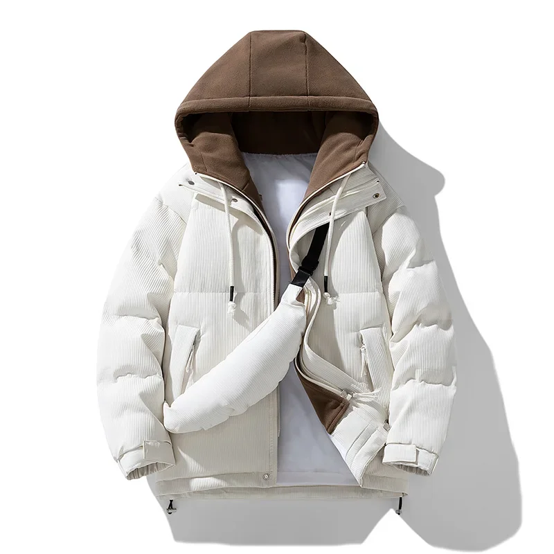 

Casual Jackets Thickened Hooded Cotton-padded Bread Coat Outdoor Men's Autumn Winter Hiking Jackets Mountain Climbing Suit Men