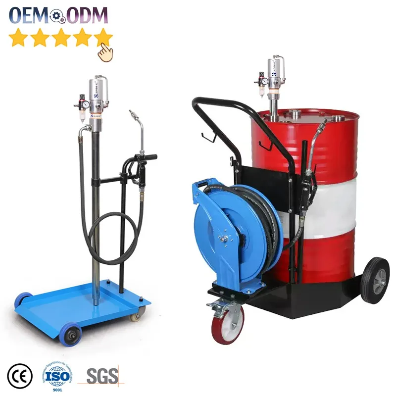 Air Pneumatic Grease Pump 40:1 50:1 60:1 High Pressure 200 Liters Air Pneumatic Drum 15kg 200 Liter Drum