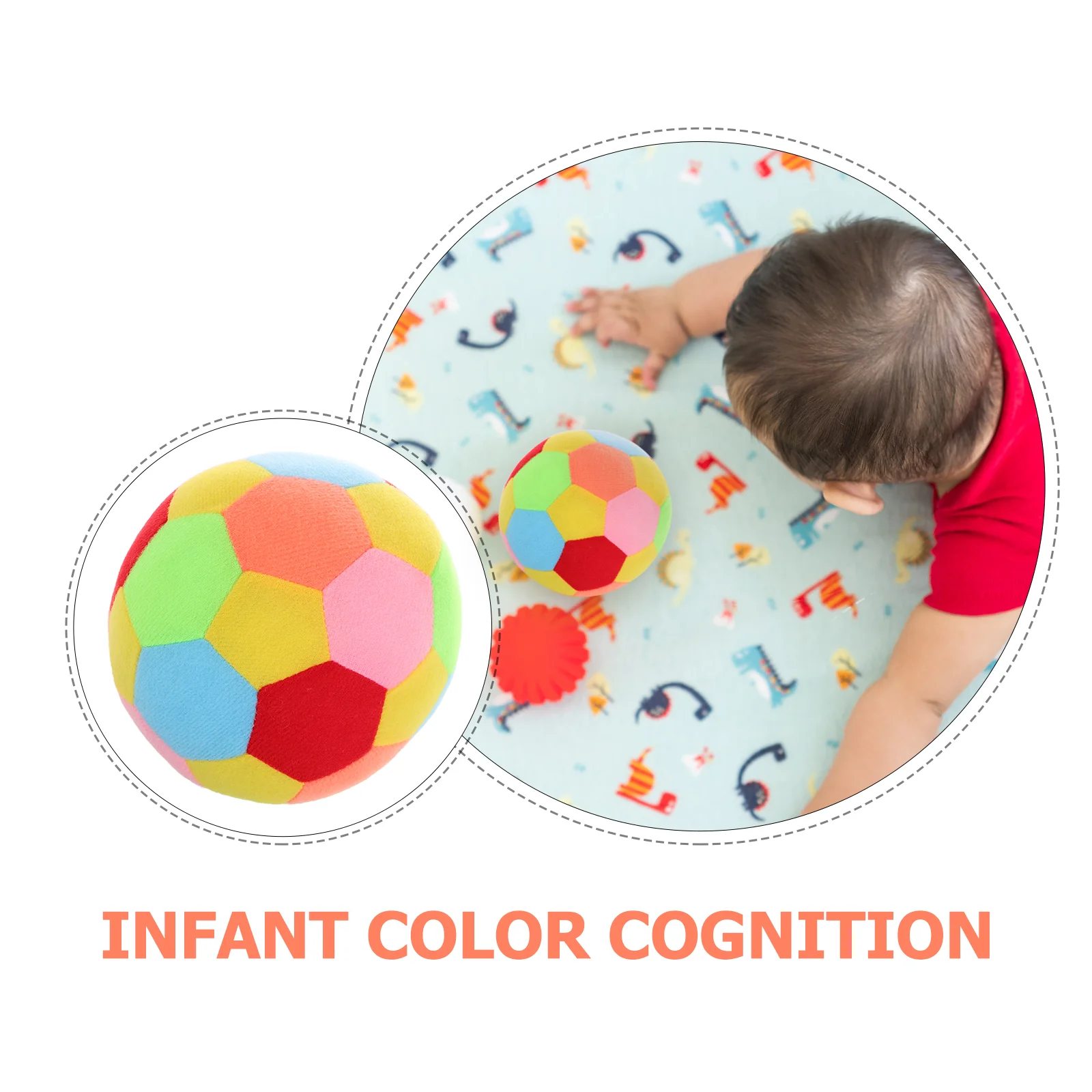 Infant Cognitive Ball Baby Toy Balls Soft Mini Sports for Kids Toys Tag Cotton Toddler