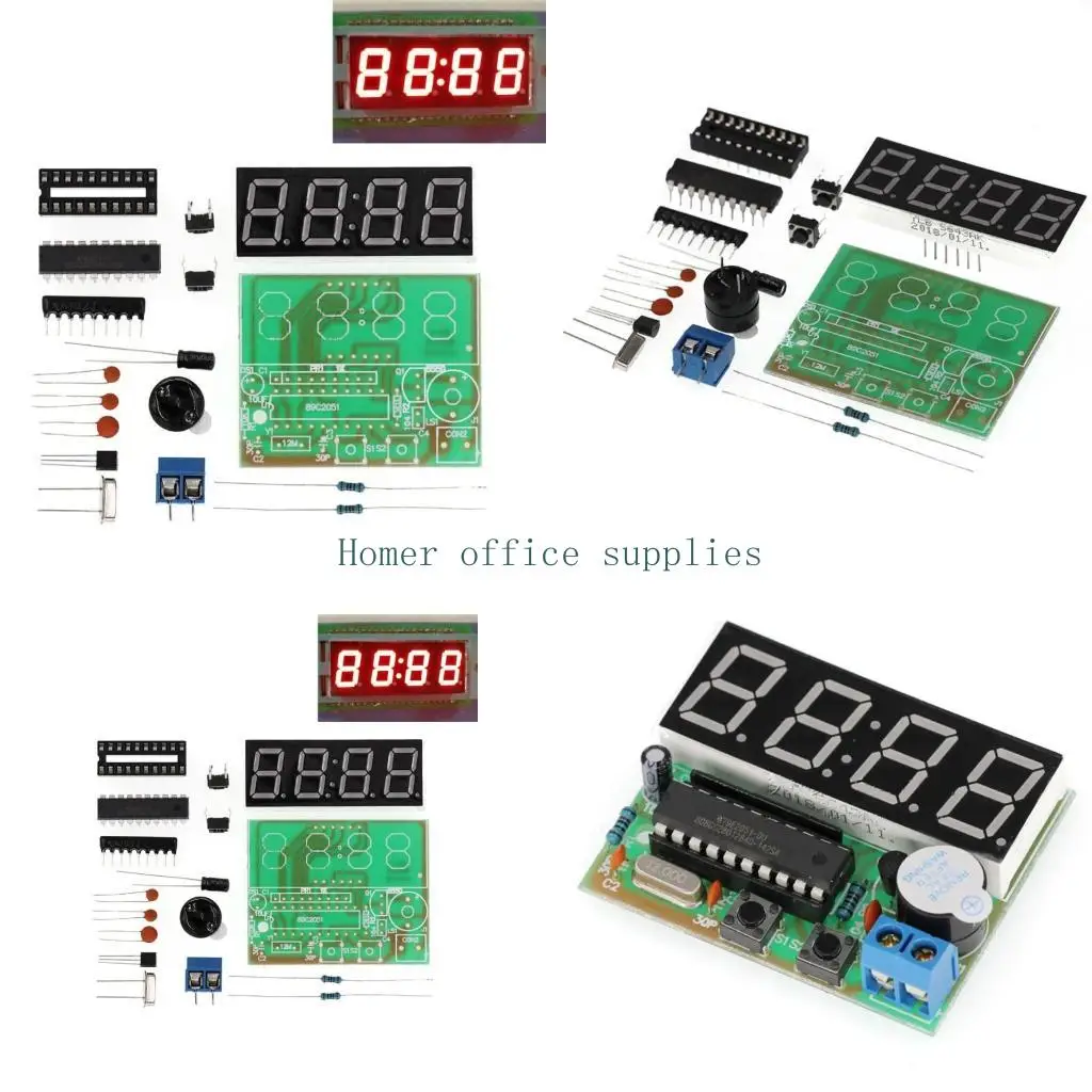 

K43B Digital Clock Welding Practice Board DIY Technical Learning Tool Parts for Electronics Products Assembly Tests