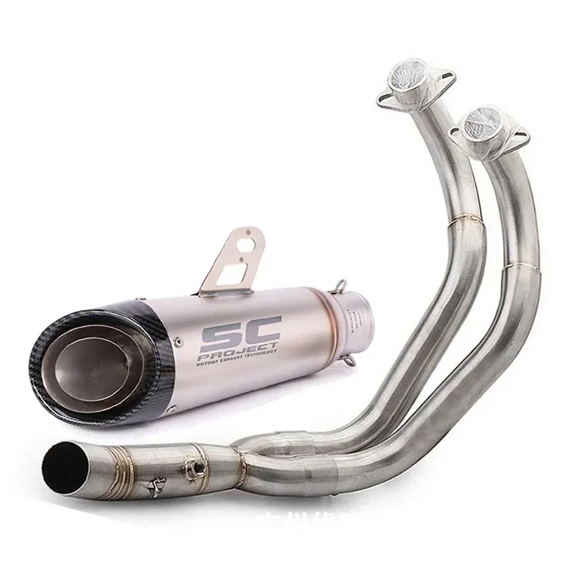 

For Yamaha MT07 MT-07 R7 xsr700 R7 Modified Exhaust Front Section Stainless Steel Steel Front Section