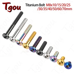 Tgou Titanium Bolt M8x10/15/20/25/30/35/40/50/60/70mm Torx T40 Plum Head for Motorcycle Forks Parts Fasteners