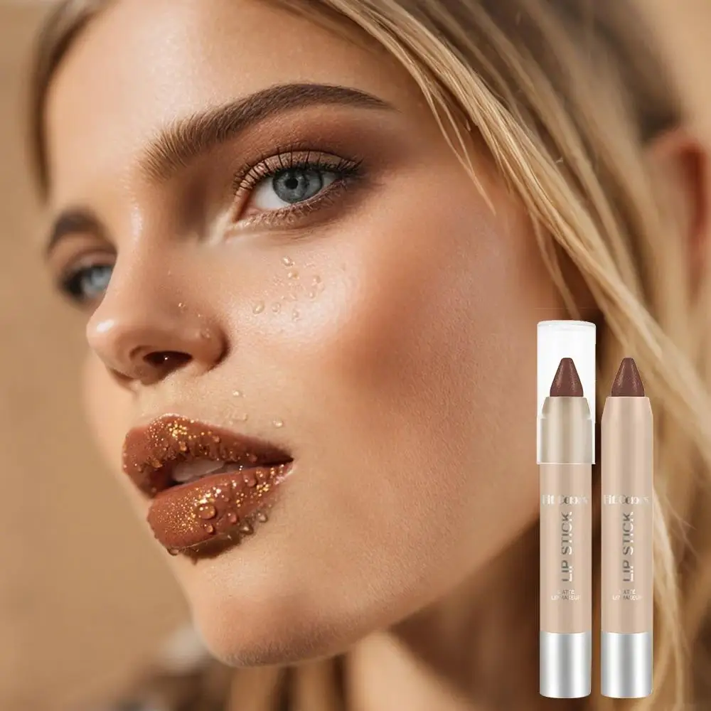Iridescent Metallic Lipstick Pearl Enhanced Color Change Waterproof Volumizing Gloss Moisture Lock Non Transfer