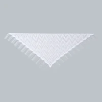 Fashion Lace Embrodiery  Tassel Triangle Scarf Women Headscarf Female Eid Summer Shawls Scarves Long Veil Floral Scarf Turban 6