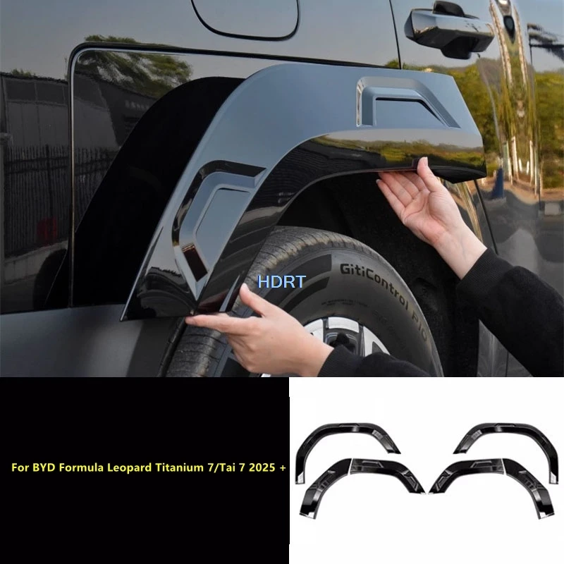 

For BYD Formula Leopard Titanium 7/Tai 7 2025 + Car Styling Front Rear Wheel Eyebrow Tire Arch Rim Brow Fender Cover Accessories
