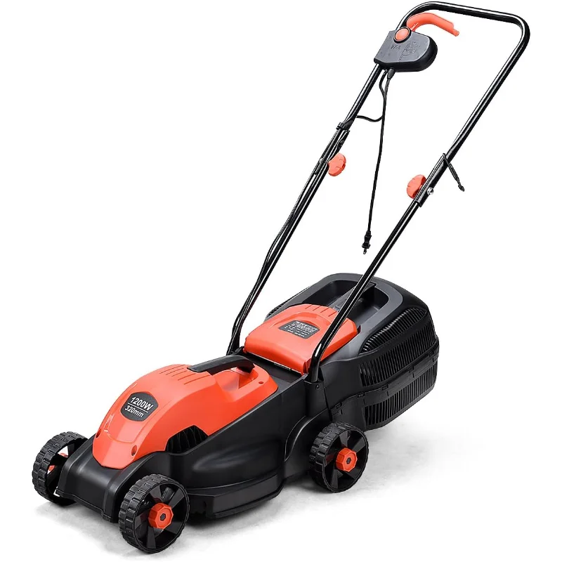 

Goplus Lawn Mower, 13 Inch 2-in-1 Electric Lawn Mower with Grass Collection Bag, Folding Handle, Adjustable Cutting Height