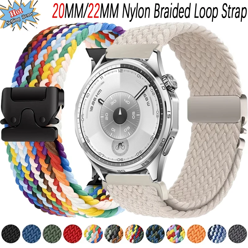 

Nylon Braided Band For Huawei Watch 5-4 GT6-5-4 Pro 46mm Parachute buckle bracelet Strap For Redmi Watch 5 Active/5 Lite Belt