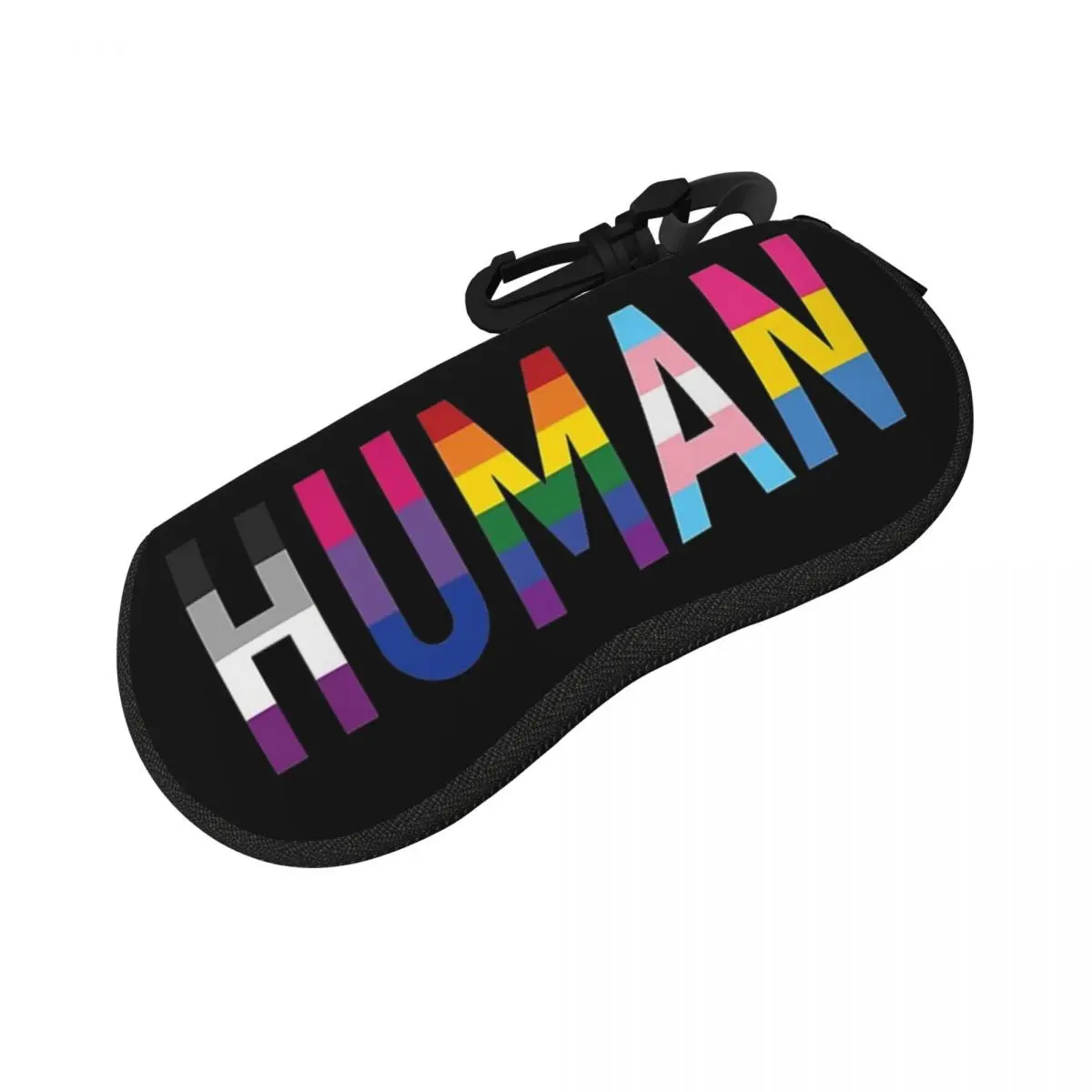 人間、さまざまなクィアフラッグシェルメガネケースポータブルサングラスボックス女性男性ソフト眼鏡バッグポーチ