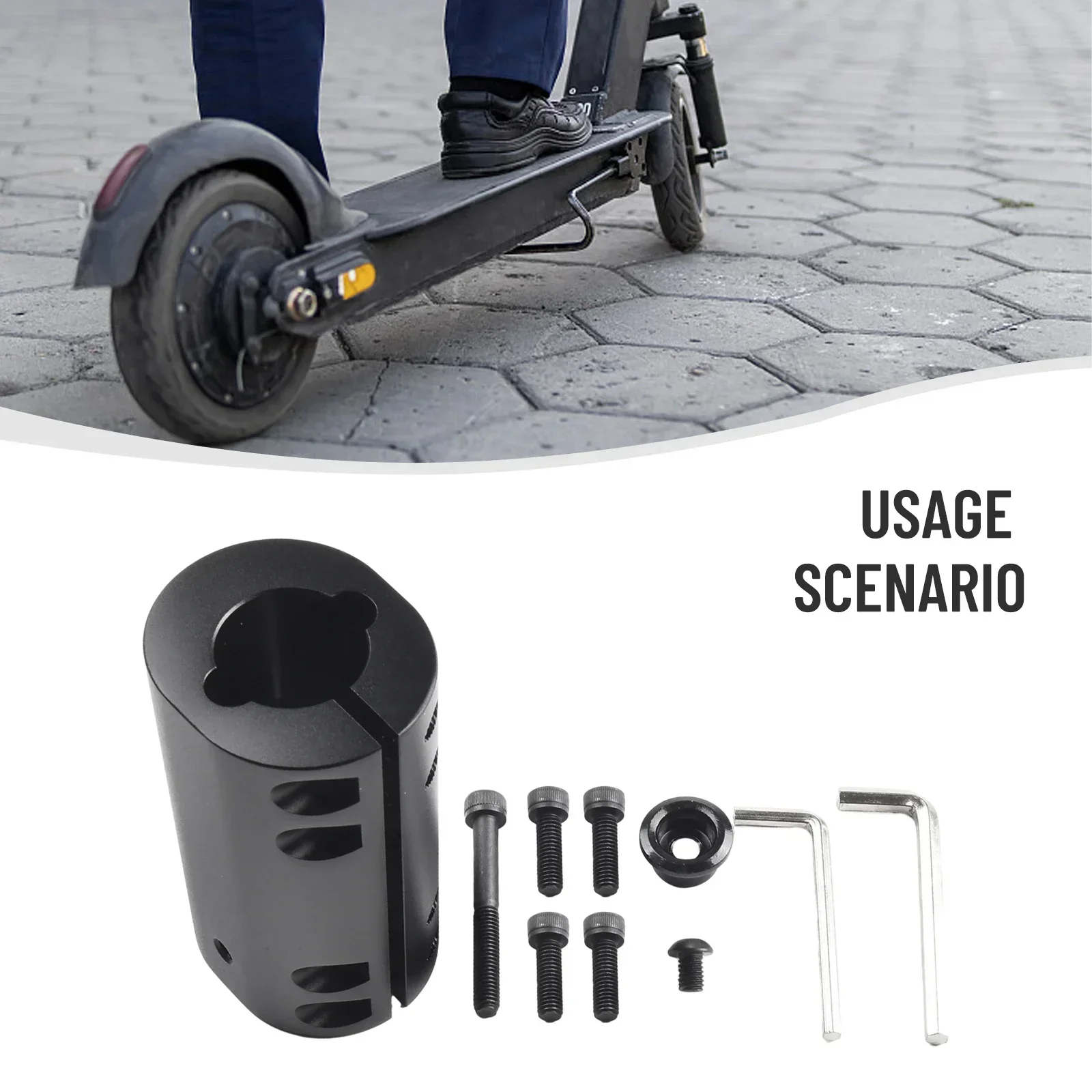 For Ninebot Max G30 Electric Scooter Rugged Folder Aluminum Alloy Clamp Increases Vertical Stem Sturdiness 100*58mm Scooter Part