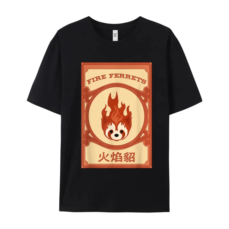 Outdoor LoK Fire Ferrets Pro Bending Round Collar T-Shirt Labor Day Tees Short Sleeve Girlfriend Cute All Cotton Slogan T-shirts
