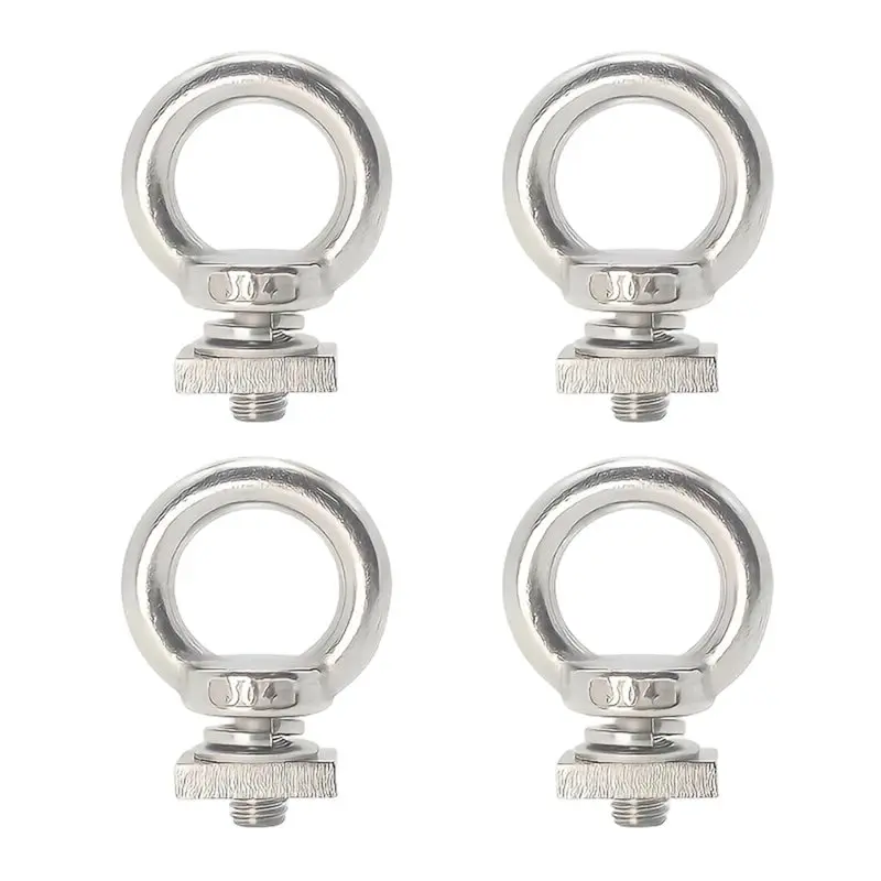 WCS-For Versatile Mounting And Hanging- M8 Stainless Steel Eye Bolts(4-Pack) With Nuts, Heavy-Duty Design