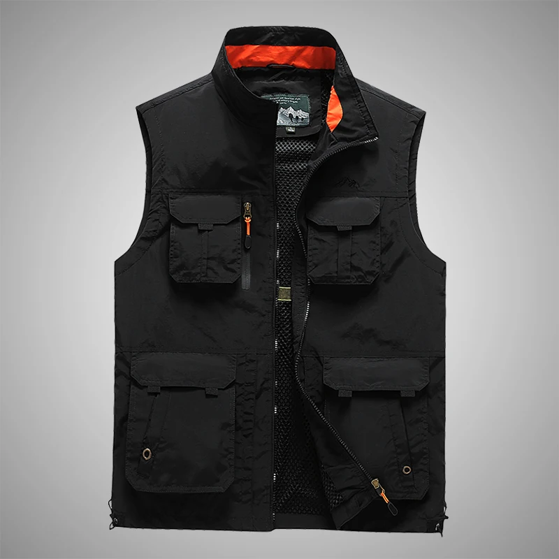 Men Outdoor Sports Leisure Sleeveless Vest for Autumn Winter Comfortable Versatile Fashionable Windproof Breathable Leather Vest