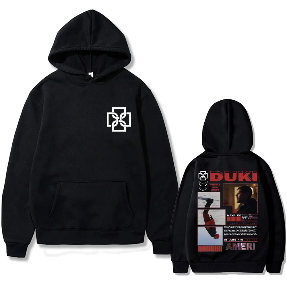 

Rapper Duki Ameri Graphic Hoodie Morad Streetwear Men's Hip Hop Fashion Sweatshirt Men Women Clothing Vintage Oversized Hoodies