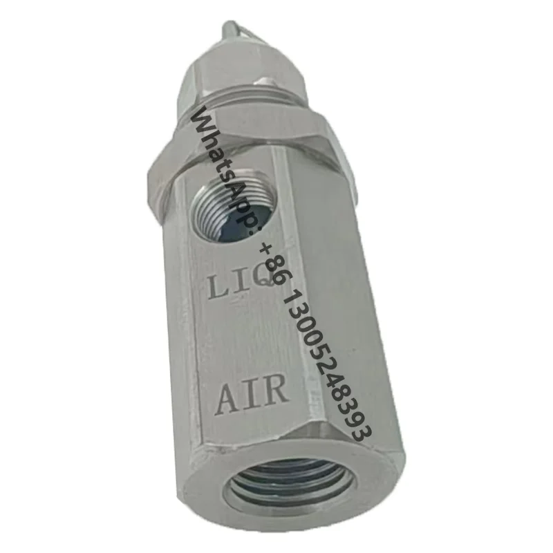 Ultrasonic Air Atomizing Nozzle, Super Fine Mist, Dry Fog, Spray Nozzle, Dust Removal, SS304 Stainless Steel, 30 °, 60 °, 80 °