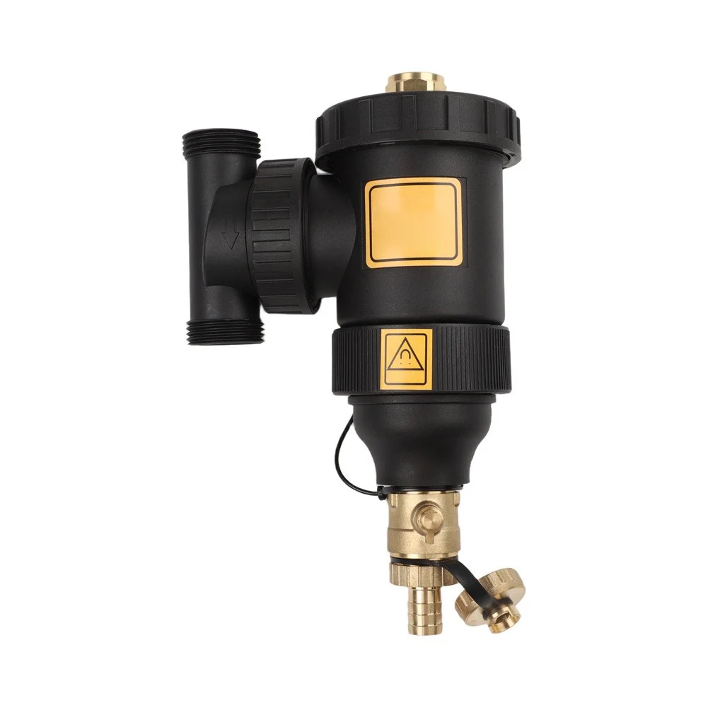 Magnetic Heating Filter With Ball Valve DN20 DN25 For Central Water Purification Boiler System Rust Removal Engineering Plastic