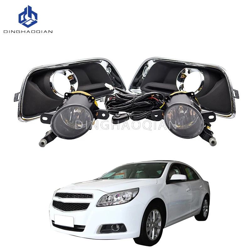 1 set Fog Lights Headlight for Chevy Malibu 2013 2014 2015 Fog Lamp Cover Grill Bezel Front Bumper Fog Light Harness fog Lamp