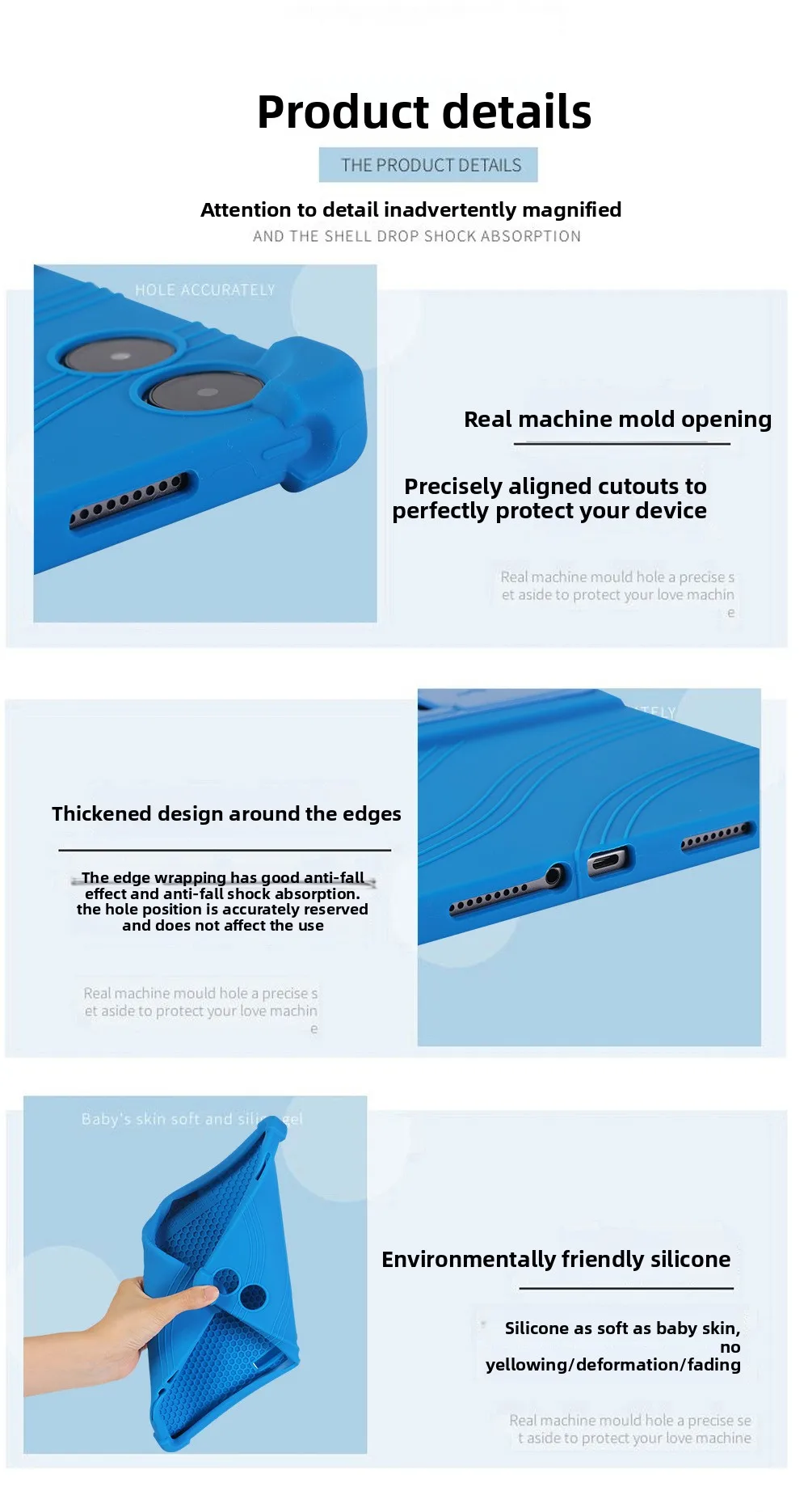 Stoßfeste TPU-Hülle für Redmi Pad Pro 12.1 2024, Vollständiger Schutz mit Ständer, in Mehreren Farben – Detail 7