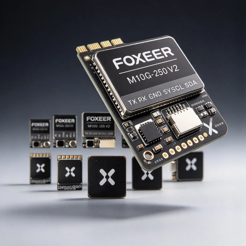 For RC Airplane GPS Module Foxeer M10Q-180 M10Q-250 M10Q-120 V2  Dual Protocol Built-in QMC5883 Compass Ceramic Antenna