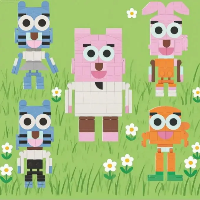 

MOC Creative Anime Amazing World Gumball Bricksheadz Building Blocks Cartoon Figures Model DIY Assemble Toys Kids Chritmas Gift