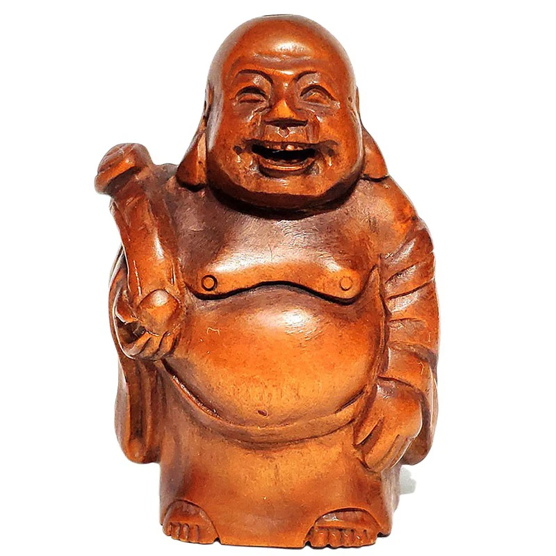 

Y6914 - 20 лет 2 ''ручная резная скульптура Самшит Netsuke талисман фигуриен Будда монах небольшие украшения