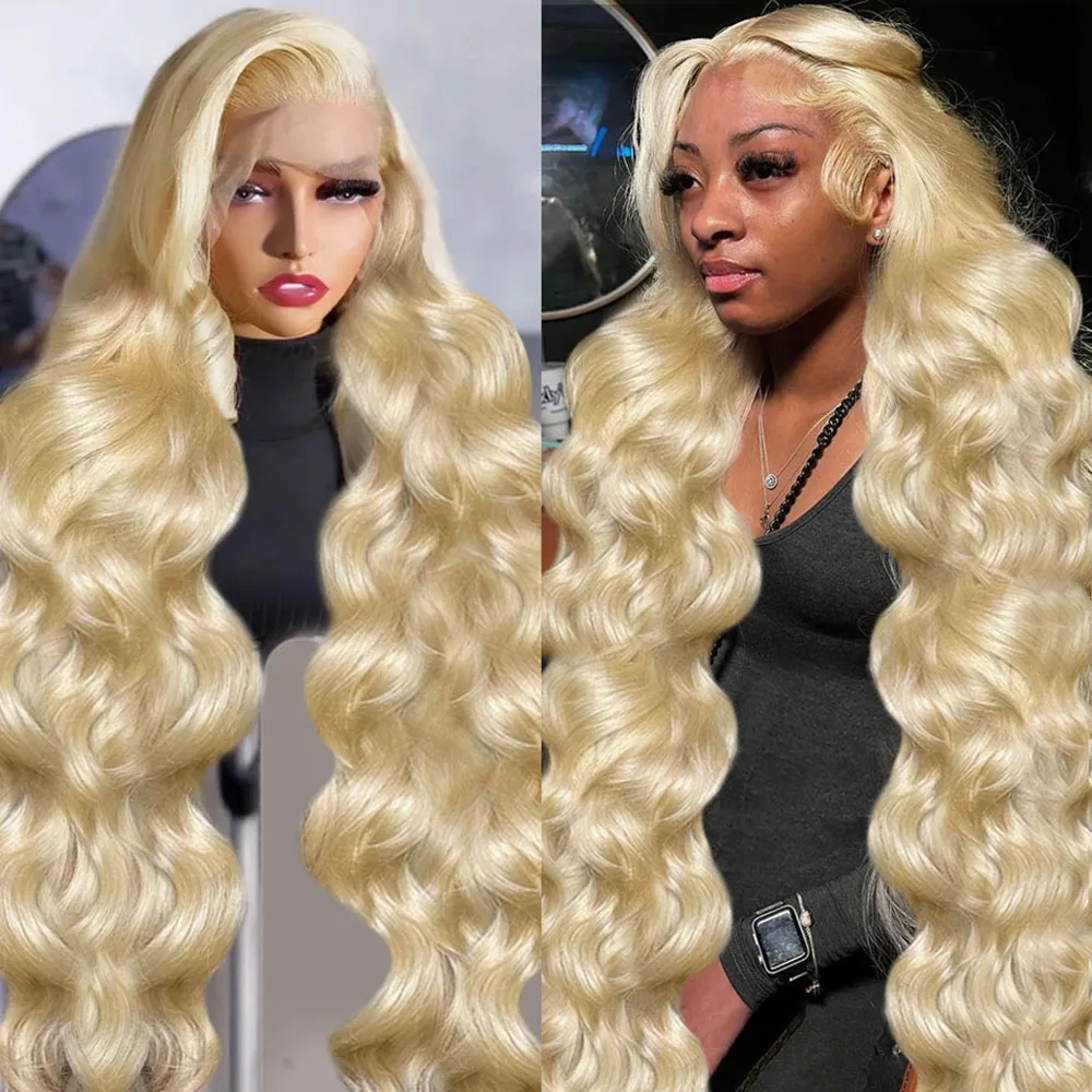 36 40 Inch 613 Honey Blonde Body Wave 250 Density 13x6 HD Lace Front Human Hair Wigs 13x4 HD Lace Frontal Wig for black women