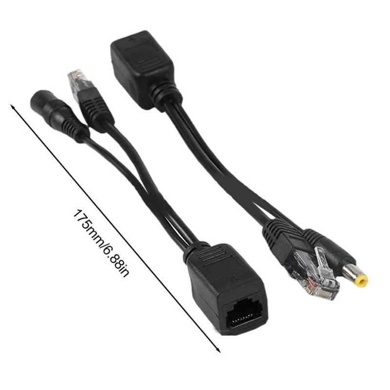 Kabel Daya konverter POE kabel daya RJ-45 kabel adaptor antarmuka jaringan DC 12v pembagi daya Usb kabel koneksi Internet untuk kamera Ip