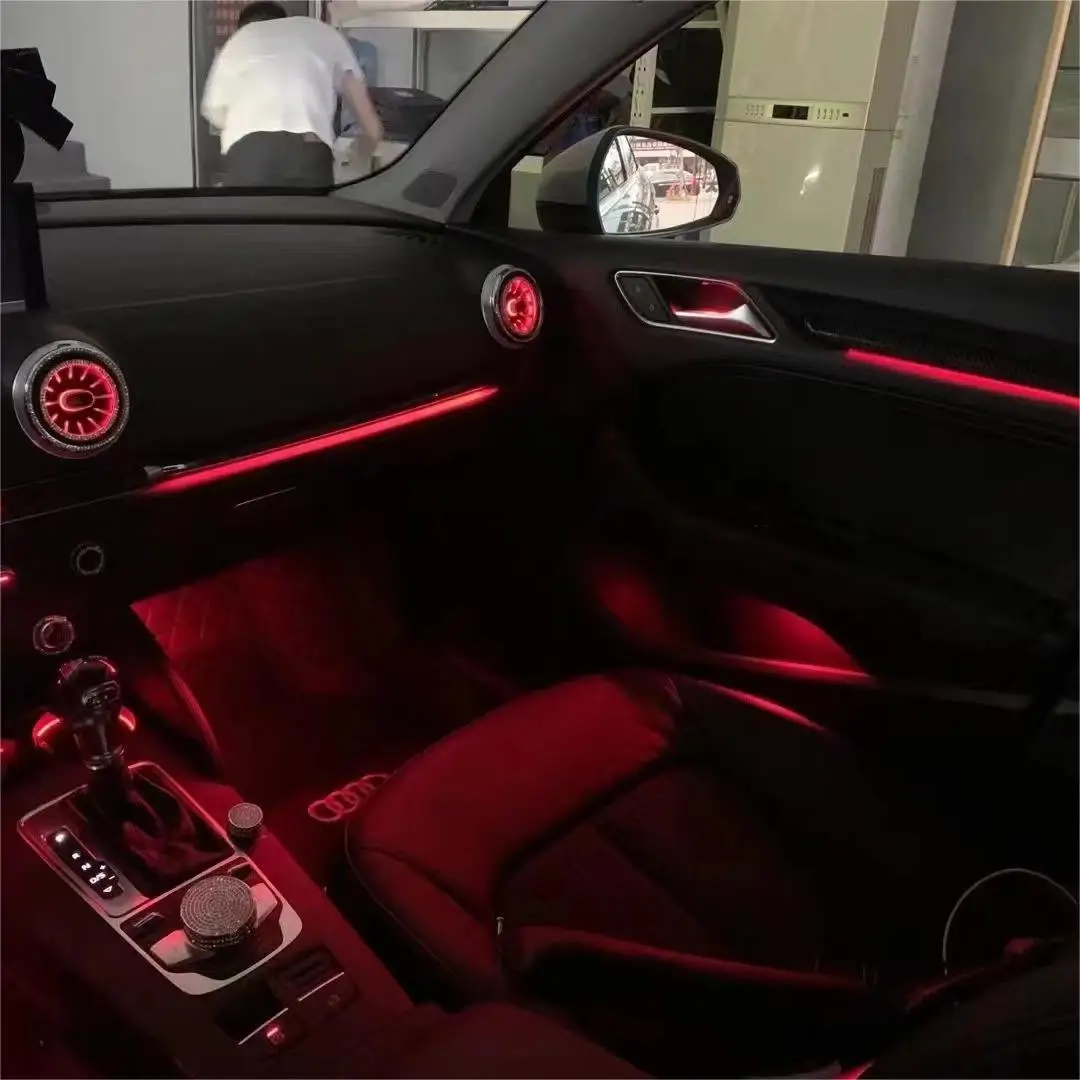 Suitable for Audi A3 S3 V8 ambient light LED interior decorative  strip screen control turbine air outlet