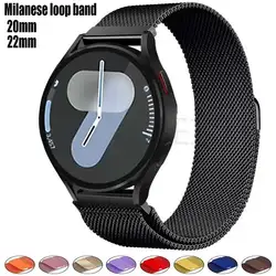 Milanese Loop Strap for Samsung Galaxy Watch 7 6 5 4 44mm 40mm Magnetic Metal Band 22mm 20mm Bracelet Galaxy Watch 4/6 Classic
