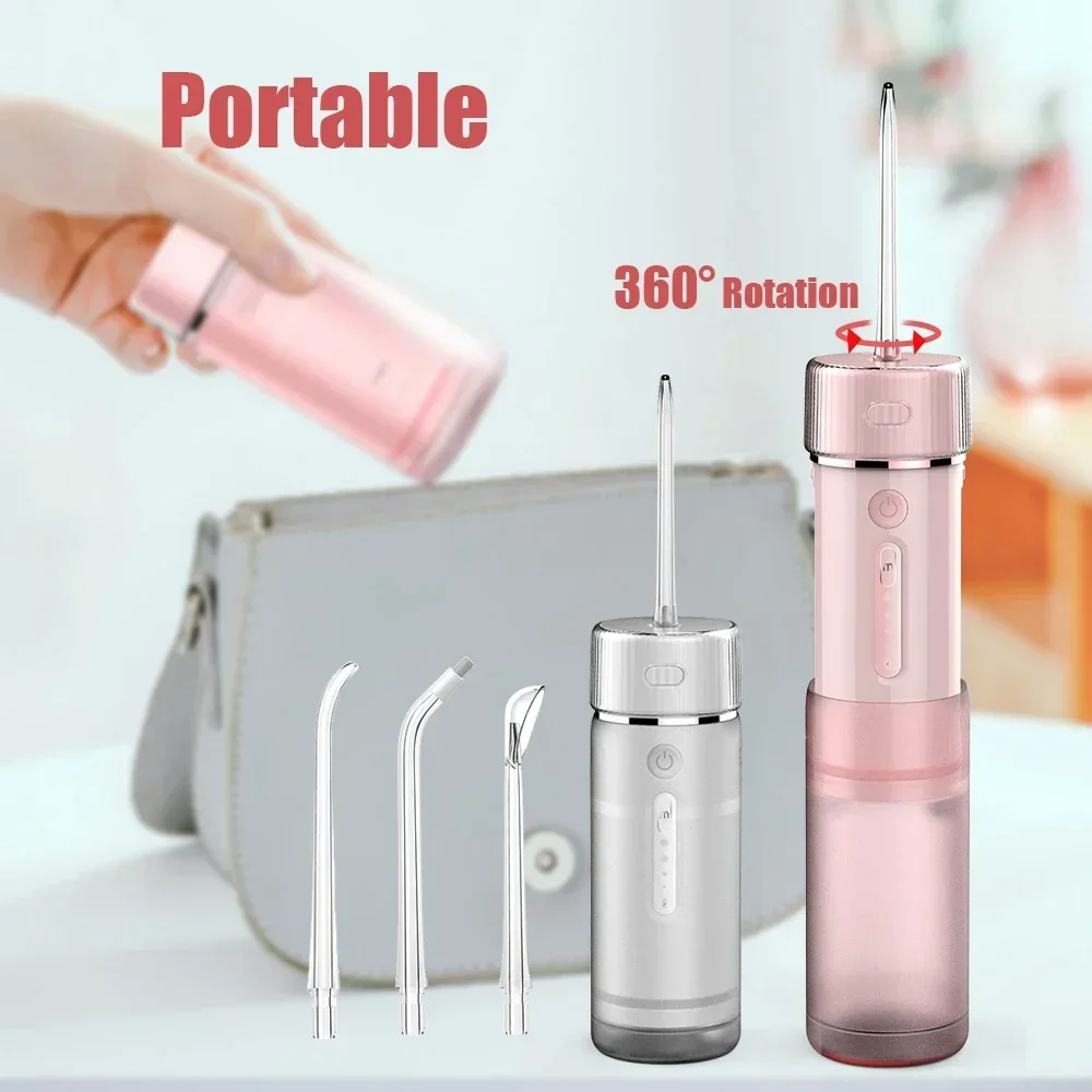 

Oral Irrigator USB Rechargeable Water Flosser For Teeth Cleaner Portable Dental Water Jet 175ML Water Tank Waterproof Oral Care