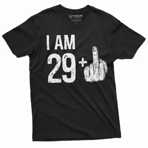 Men's 30th Birthday celebration T-shirt 29 middle finger offensive humor shirt