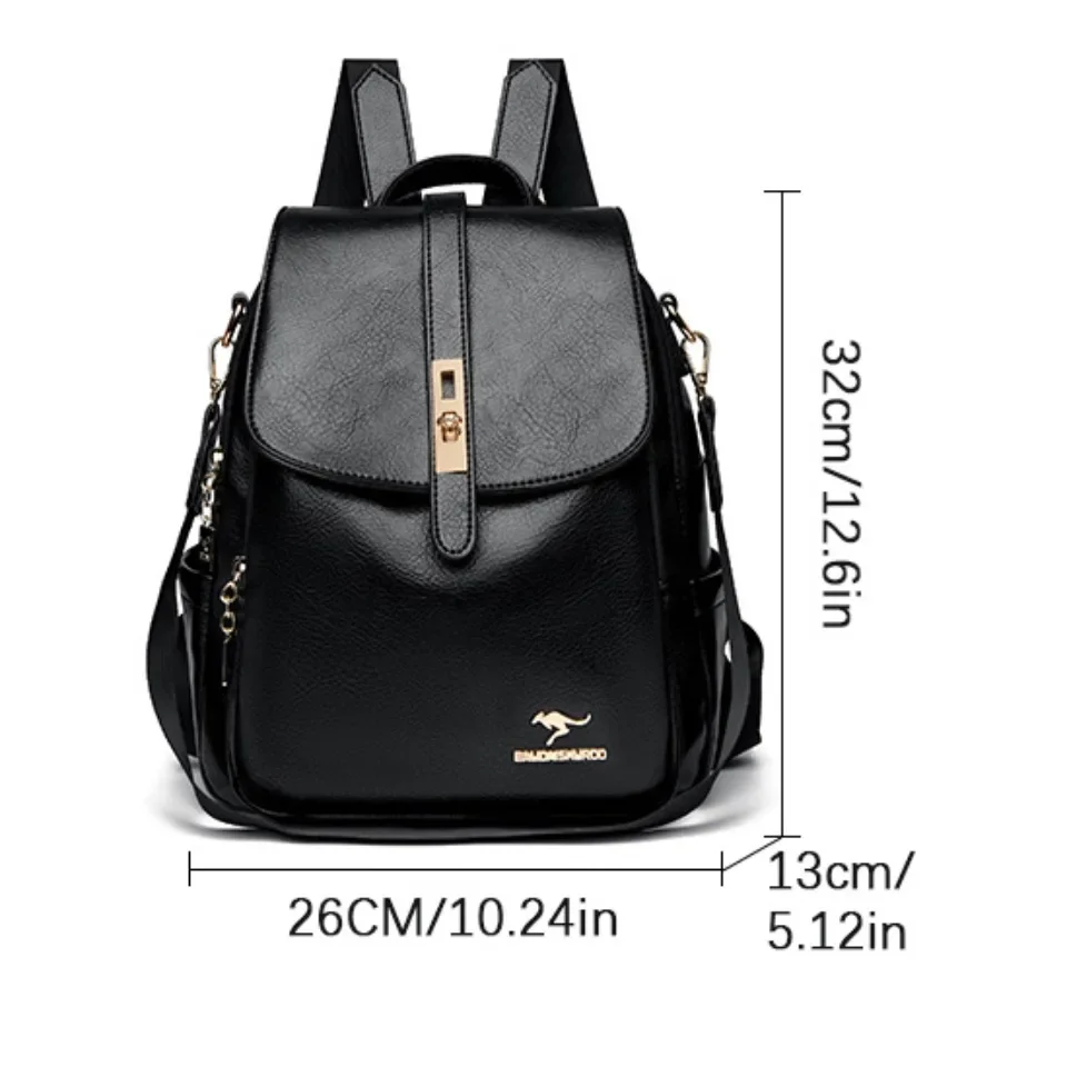 Women Large Capacity Backpack High Quality Leather Vintage Bags for Women School Bags Travel Rucksack Ladies Bookbag Knapsack