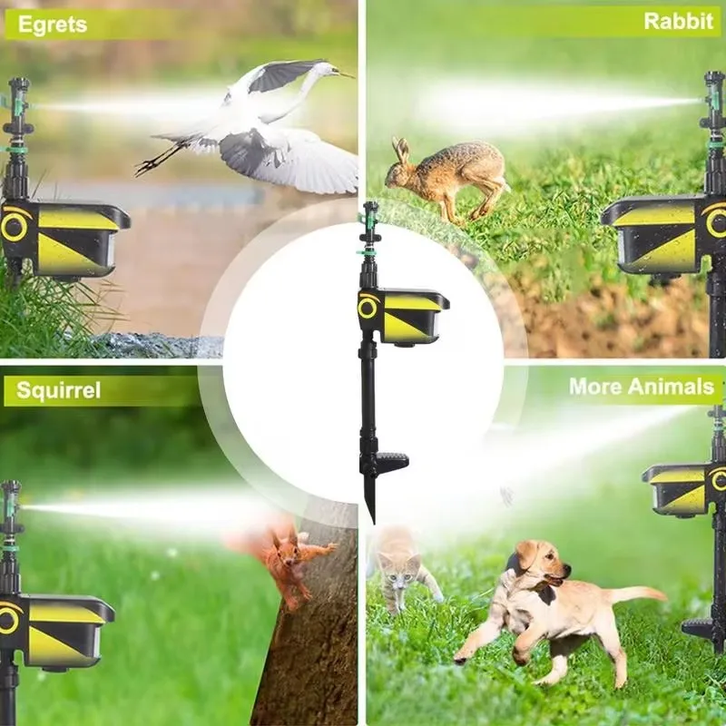 Garden Water Sprinkler Motion Sensor Rocker Nozzle Activated Automatic Irrigation Water Sprayer Solar Power ABS Spraying