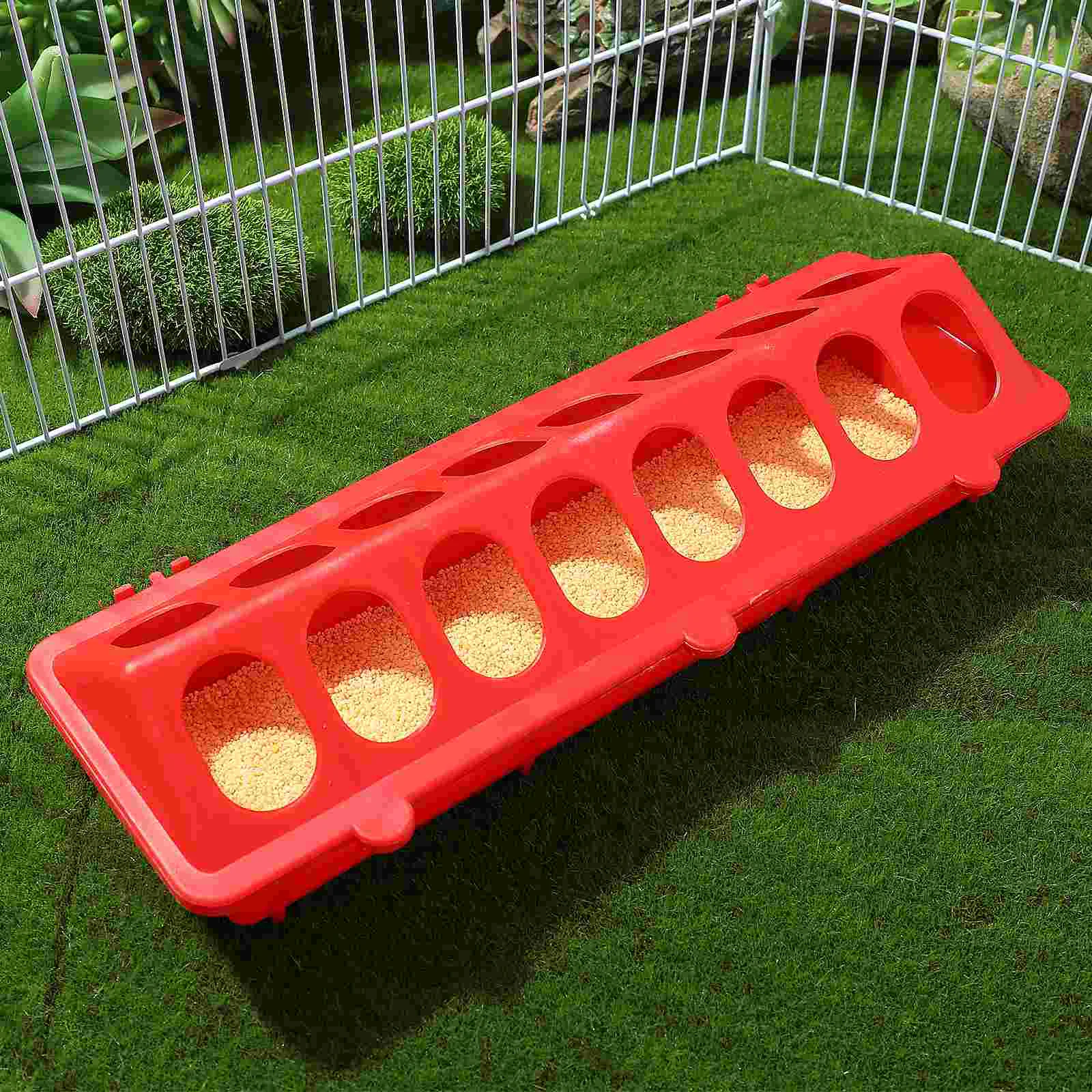 2 PCS Bird Cage Food Trough Anti-spatter Pigeon Feeding Case Poultry Plastic Feeder Sturdy Utensil