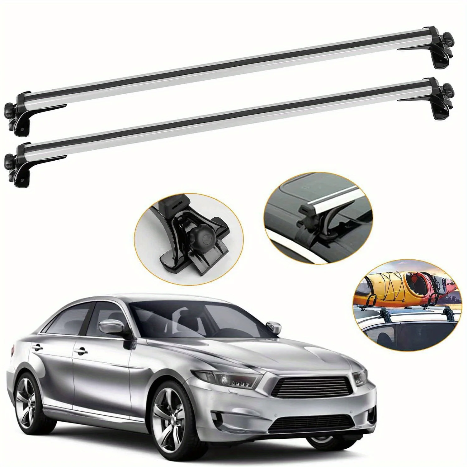 Universal Roof Rack, iMountek Car Crossbars Aluminum Cargo Carrier Rooftop Cross Bars, 47.24in