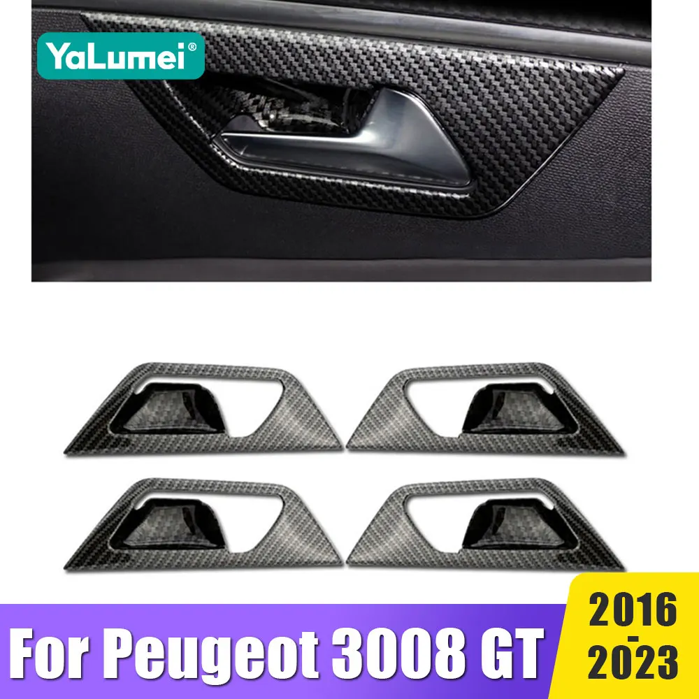 

Inner Door Handle Bowl Cover For Peugeot 3008 5008 GT 3008GT 5008GT 2016 2017 2018 2019 2020 2021 2022 2023 ABS Car Accessories