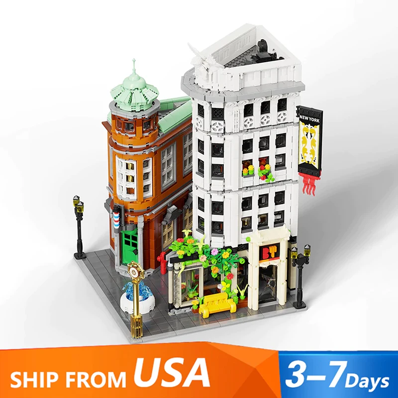 4500 Uds. MOC New York Flatiron casa de construcción juego de bloques de construcción modulares ciudad rascacielos arquitectura modelo 12 figuras juguetes para niños