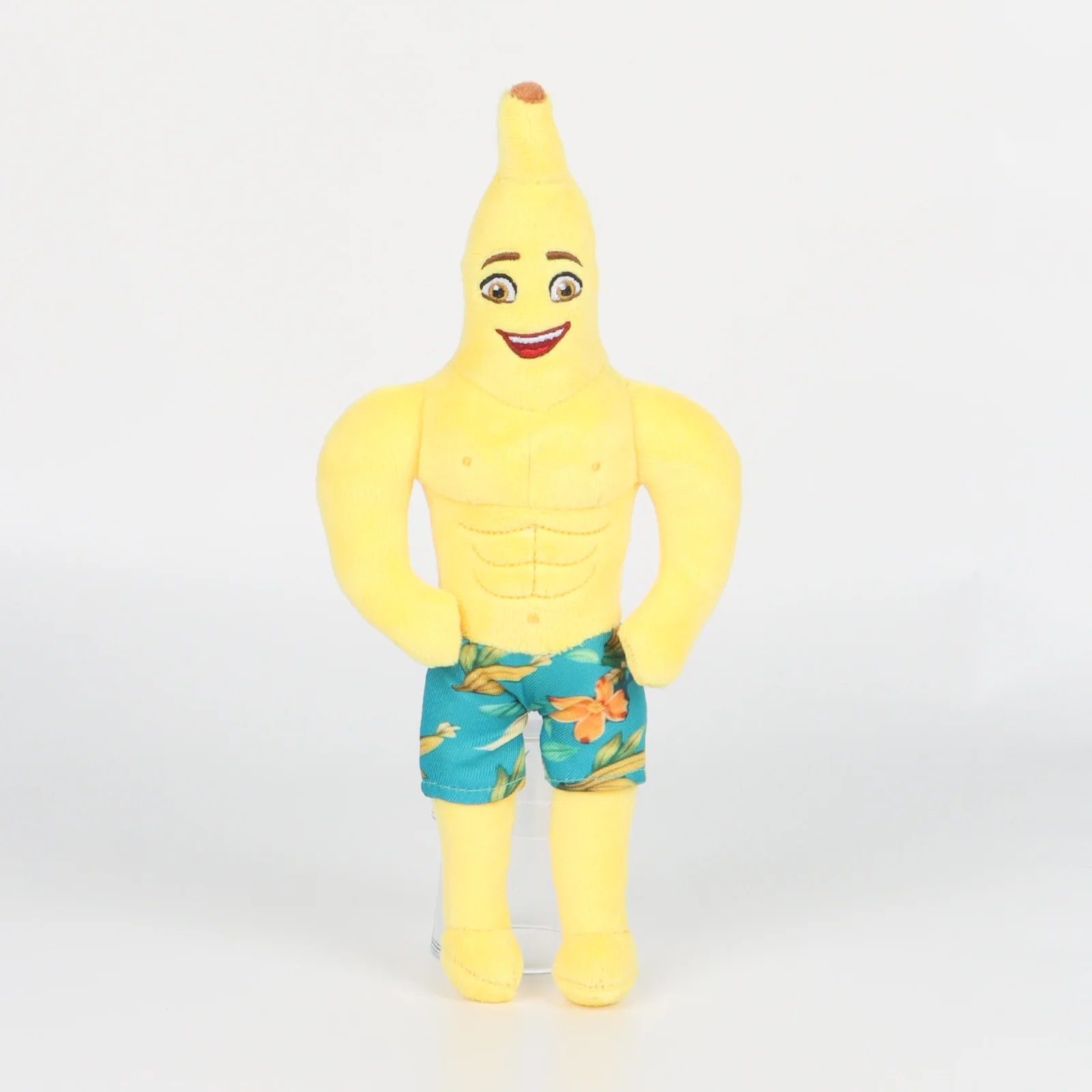 29cm Muscular Banana Plush Toy Fruit Love Island Cartoon Stuffed Doll Muscle Figure Home Decoration Collectible Display Ornament