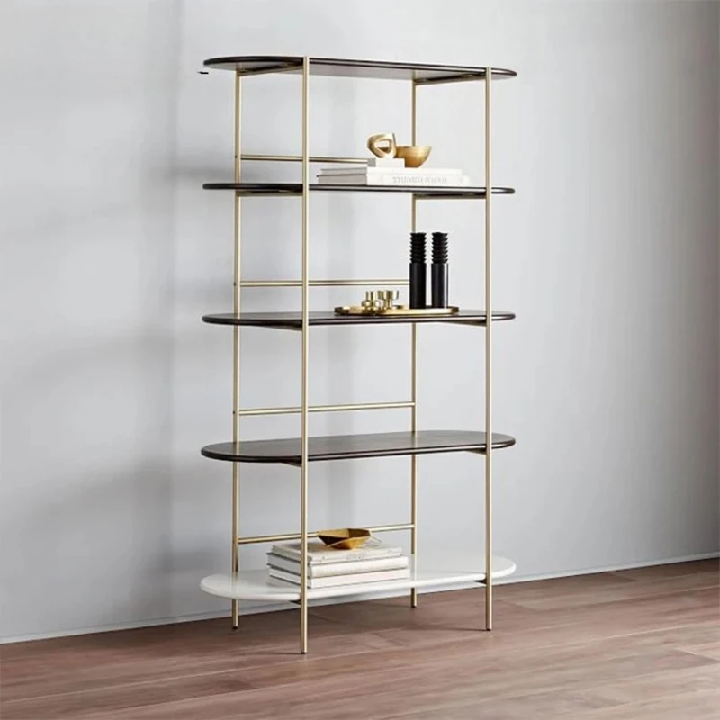 

Light Luxury Bookcase Nordic Modern Bedroom Living Room Shelf Modern Floor Decorative Bookshelf