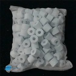 Ceramic ring for aquarium Glass Ring Biological ring Baterial House Fish tank Filter Media With Net bag